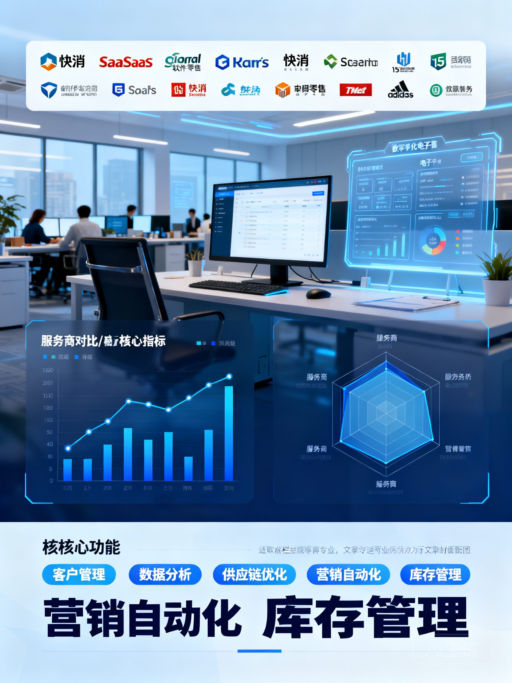 2026年快消SaaS软件推荐总结：一张图看懂15家服务商的焦点差别